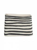 Vaso gres feito mao rayu pret/branc 17cm asa selection