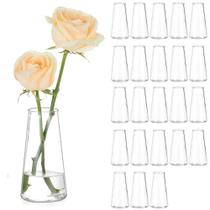 Vaso Hewory Glass Bud para peças centrais Clear, conjunto de 24