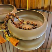 Vaso Ikebana Tradicional G Licor de Cacau - Cerâmica Tons Terrosos