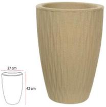 Vaso Infinity Conico Areia 42cm Vaso Infinity Conico Areia 42cm