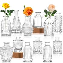 Vaso INFTYLE Glass Bud Vase, conjunto de 12 vasos, estilo vintage, 100 ml