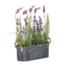 Vaso interno Vickerman de 41 cm com samambaia artificial de lavanda Vaso interno Vickerman de 41 cm com samambaia artificial de lavanda
