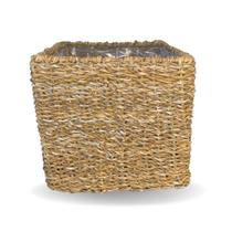 Vaso Isaac Natural Quadrado 37x33cm Vaso Isaac Natural Quadrado 37x33cm