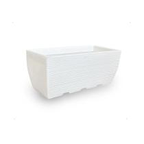 Vaso Jardineira Floreira Decorativa Polietileno 60X25 Branco