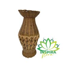 Vaso Jarra Bambu Decoração Capim Dos Pampas Rustico P Vaso Jarra Bambu Decoração Capim Dos Pampas Rustico P