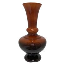 Vaso Jarra Decorativa de Vidro Âmbar com Café Marrom 45cm