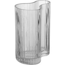 Vaso Jarro Decorativo De Vidro Modelo Chique Transparente 21x17cm Vaso Jarro Decorativo De Vidro Modelo Chique Transparente 21x17cm