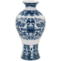 VASO JARRO DECORATIVO ENFEITE CASA PLANTA CERÂMICA 14x8x8cm AZUL