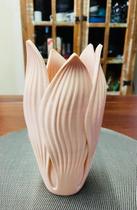 Vaso Jarro Decorativo Folhas Plástico 20cm Decoração Sala Quarto Rack Escritório