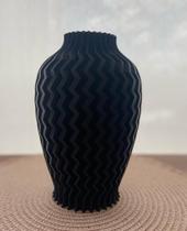 Vaso Jarro Decorativo Zig Zag 25cm Plástico Flores artificiais Decoração Sala Quarto Escritório Rack Presente