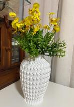 Vaso Jarro Decorativo Zig Zag 25cm Plástico Flores artificiais Vaso Jarro Decorativo Zig Zag 25cm Plástico Flores artificiais