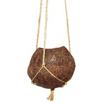 Vaso Kokedama Suspenso 10x11cm Fibra De Coco Natural Flores Vaso Kokedama Suspenso 10x11cm Fibra De Coco Natural Flores