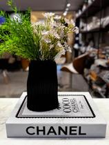 Vaso listras medio preto 18x12 diam