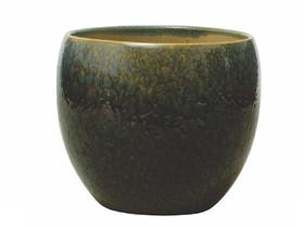 Vaso Lorance Verde Musgo Estilo Vietnamita - 15x13cm