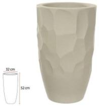 Vaso Luna Conico Granito Cimento 52cm - FLORESCER DECOR