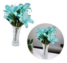 Vaso Luxo 18cm Decoração Arranjo Flores Mesa Sala Vidro Vaso Luxo 18cm Decoração Arranjo Flores Mesa Sala Vidro