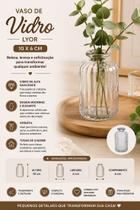 Vaso Lyor Canelado de Vidro 10 cm Vaso Lyor Canelado de Vidro 10 cm