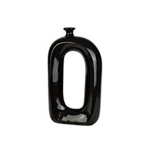 Vaso M Retangular Leaker Preto 34 cm