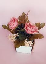 Vaso madeira decorado