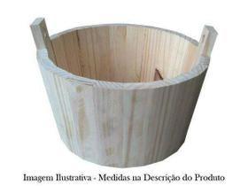 Vaso Madeira Flores Balde Cachepô Newborn Decoração 14x30cm