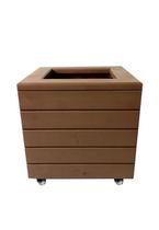 Vaso Madeira Rústico Com Borda Não É Segredo Marrom Rodinha