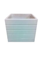 Vaso Madeira Rústico Não É Segredo Branco 40X36