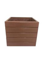 Vaso Madeira Rústico Não É Segredo Marrom 40X36