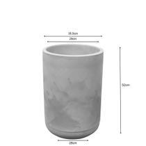 Vaso match 36 vaso com prato cimento queimado