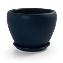 Vaso medio + prato berlim fosco pozzani - porcelana azul