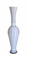 Vaso Médio Vime Branco Sintético
