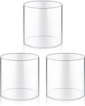 Vaso meekoo Flower, acrílico, cilindros transparentes, 10x10cm (3 peças)
