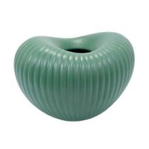 Vaso Menor Ceramica Verde Decorativo Curvado Designo Moderno
