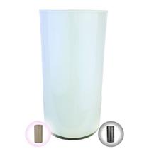 Vaso Mesa Decorativo Tubo Cilindrico Vidro Enfeite Flores Casa Escritório Sala Preto Branco Nude 10x20