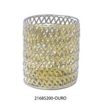Vaso Metal Transado 12x12x14cm. Vaso Metal Transado 12x12x14cm.