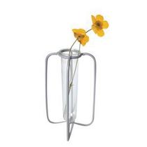 Vaso metal/vidro aramado cinza gde 9 x 9 x 28,5 cm