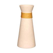 Vaso Mikonos Funil Cerâmica Branco 10x22cm Hauskraft Vaso Mikonos Funil Cerâmica Branco 10x22cm Hauskraft