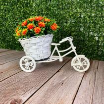 Vaso Mini Bicicleta Decorativa P/ Mesas Flores Artificiais