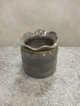 Vaso Mini Cinza Com Corda