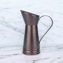 Vaso Mini Jarra Decorativa 17cm Ouro Velho em Metal Galvanizado Rustico