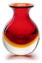 Vaso Mini MÉDIO 14cm (Vermelho/Âmbar/Cristal) - CÁ D'ORO - 15590