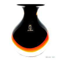 Vaso Mini Médio Preto com Âmbar - Cristais Cá d'Oro - 14cm Vaso Mini Médio Preto com Âmbar - Cristais Cá d'Oro - 14cm