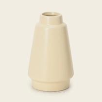 Vaso Minimalista Creme Cerâmica Mart 13x9cm Vaso Minimalista Creme Cerâmica Mart 13x9cm
