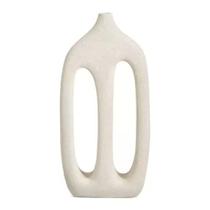 Vaso Minimalista em Poliresina Off White - 39cm de Altura