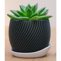 Vaso Minimalista TopStudio3D em PLA 3D com Prato - Vaso Minimalista TopStudio3D em PLA 3D com Prato -