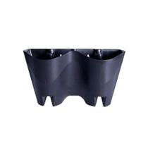 Vaso Modular Okla de Parede Preto para Jardim