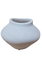 Vaso Molde M Branco Fosco Texturizado 13 cm