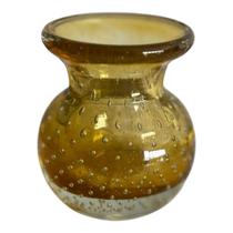 Vaso Murano Âmbar Decoração Ambientes 11 Cm X 9 cm Casa Del Grande Vaso Murano Âmbar Decoração Ambientes 11 Cm X 9 cm Casa Del Grande
