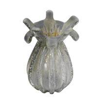 Vaso Murano Cinza Design Moderno Borda Alternada Luxo Vaso Murano Cinza Design Moderno Borda Alternada Luxo