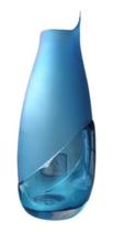 Vaso Murano Decorativo Azul Brilhante Com Fosco 40 X 15