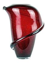 Vaso Murano Decorativo Vermelho Entrelaçado 29 X 20